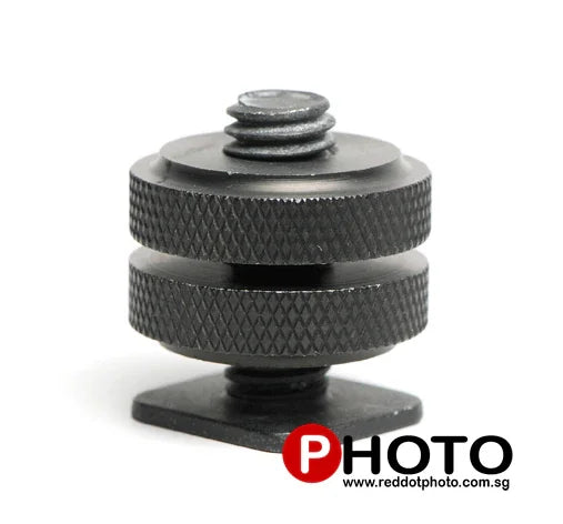 Red Dot Photo Camera Metal Hot Shoe Mount Base to 1/4" or 3/8" Mount Adapter Tripod Screw Adapter Flash Shoe Mount - Red Dot Photo