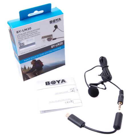 BOYA LM-20 Lavalier Microphone for GoPro