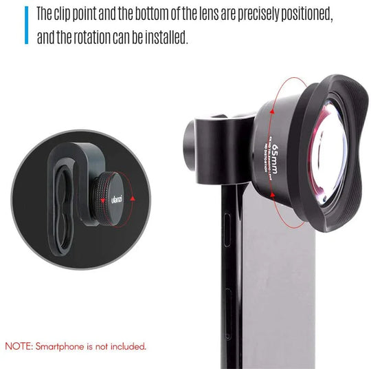 ULANZI 65mm HD Telephoto Portrait Phone Camera Lens with 17mm Clip for iPhone Samsung Android HUAWEI Mobile Smartphone T - Red Dot Photo
