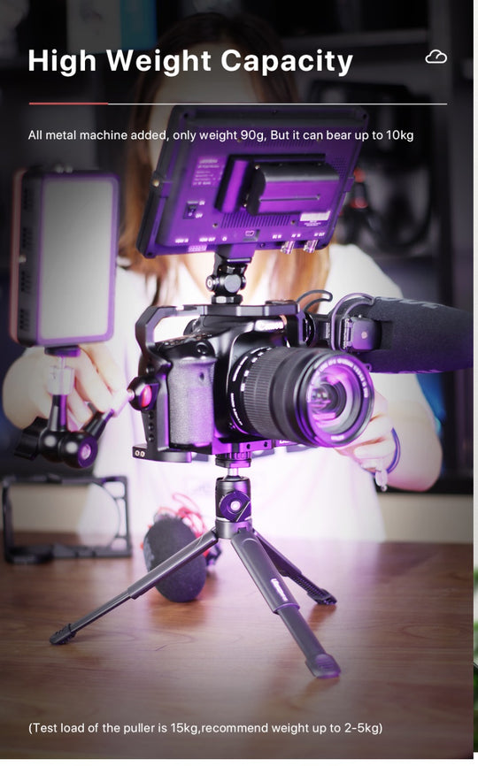 Ulanzi U-Vlog Lite Vlog Kit Extendable Tripod Dual Cold Shoe Ballhead Vlogger