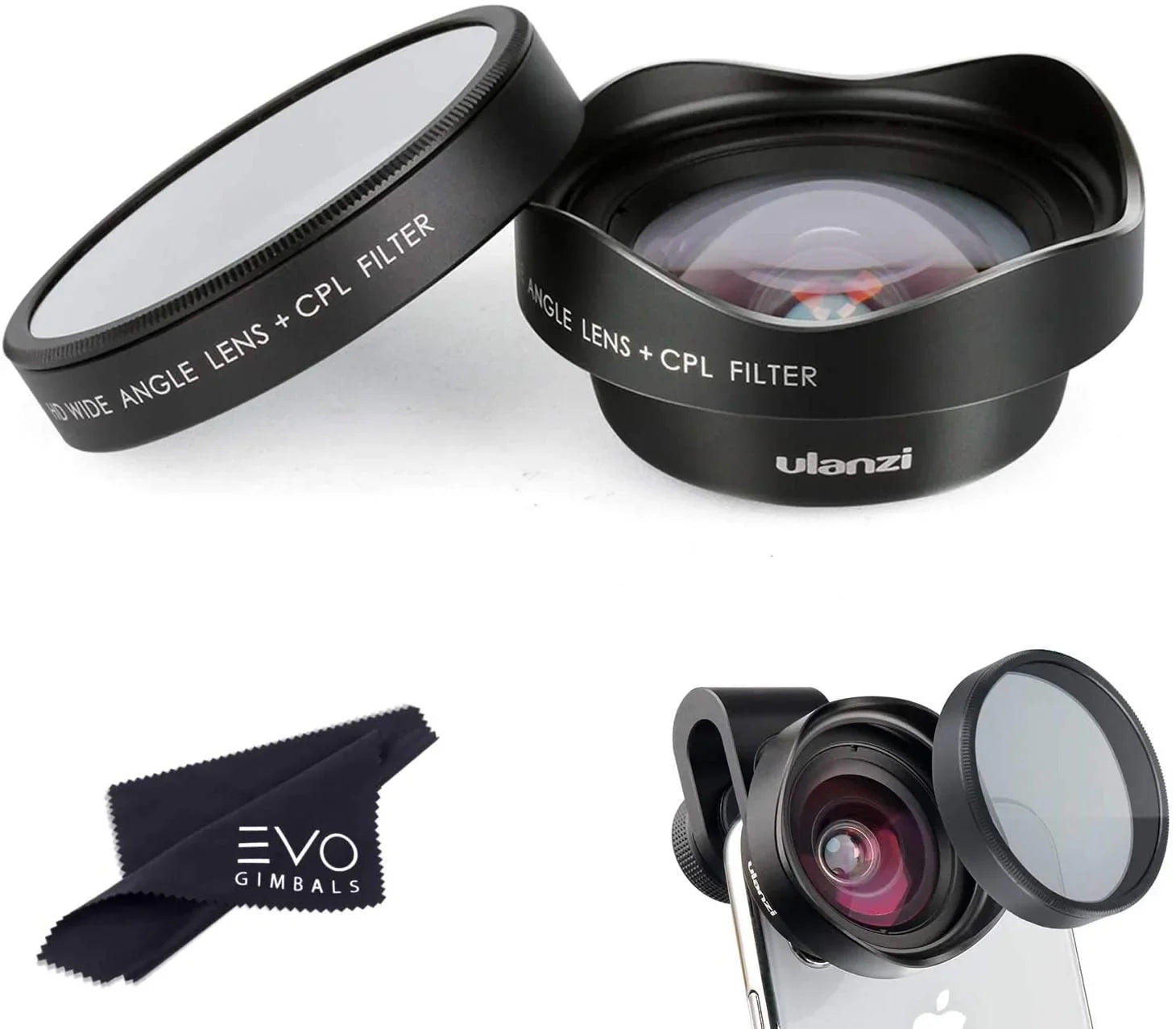 Ulanzi 16mm Wide Angle Lens + CPL Filter for Smartphones - Red Dot Photo