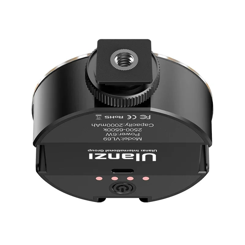 Ulanzi VL69 Bi-Color Mini Round Video Light - Red Dot Photo