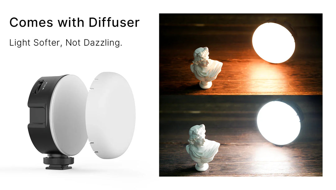 Ulanzi VL69 Bi-Color Mini Round Video Light - Red Dot Photo