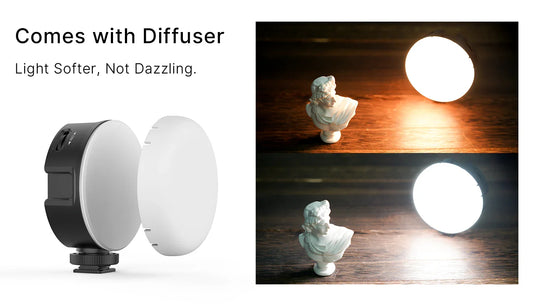 Ulanzi VL69 Bi-Color Mini Round Video Light - Red Dot Photo