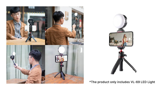 Ulanzi VL69 Bi-Color Mini Round Video Light - Red Dot Photo