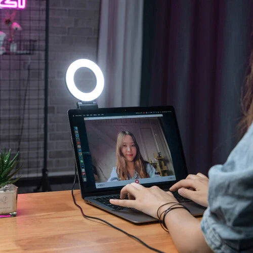 VIJIM CL07 CL-07 Ring Video Conference Light for Monitors and Laptops Tabletop Light - Red Dot Photo