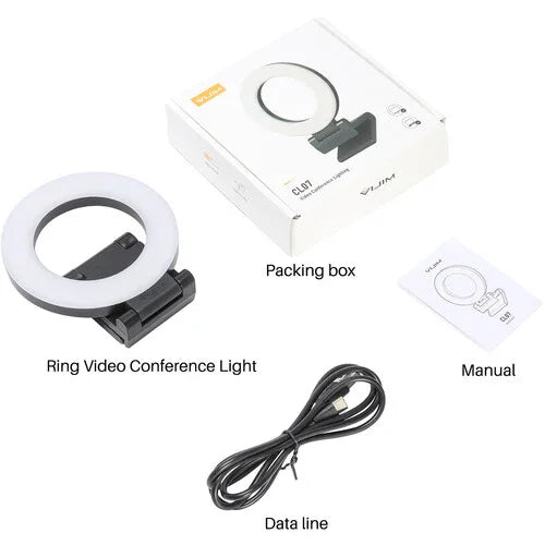VIJIM CL07 CL-07 Ring Video Conference Light for Monitors and Laptops Tabletop Light - Red Dot Photo