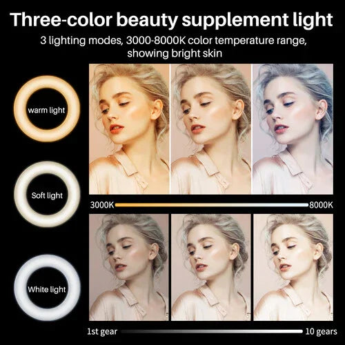 VIJIM CL07 CL-07 Ring Video Conference Light for Monitors and Laptops Tabletop Light - Red Dot Photo