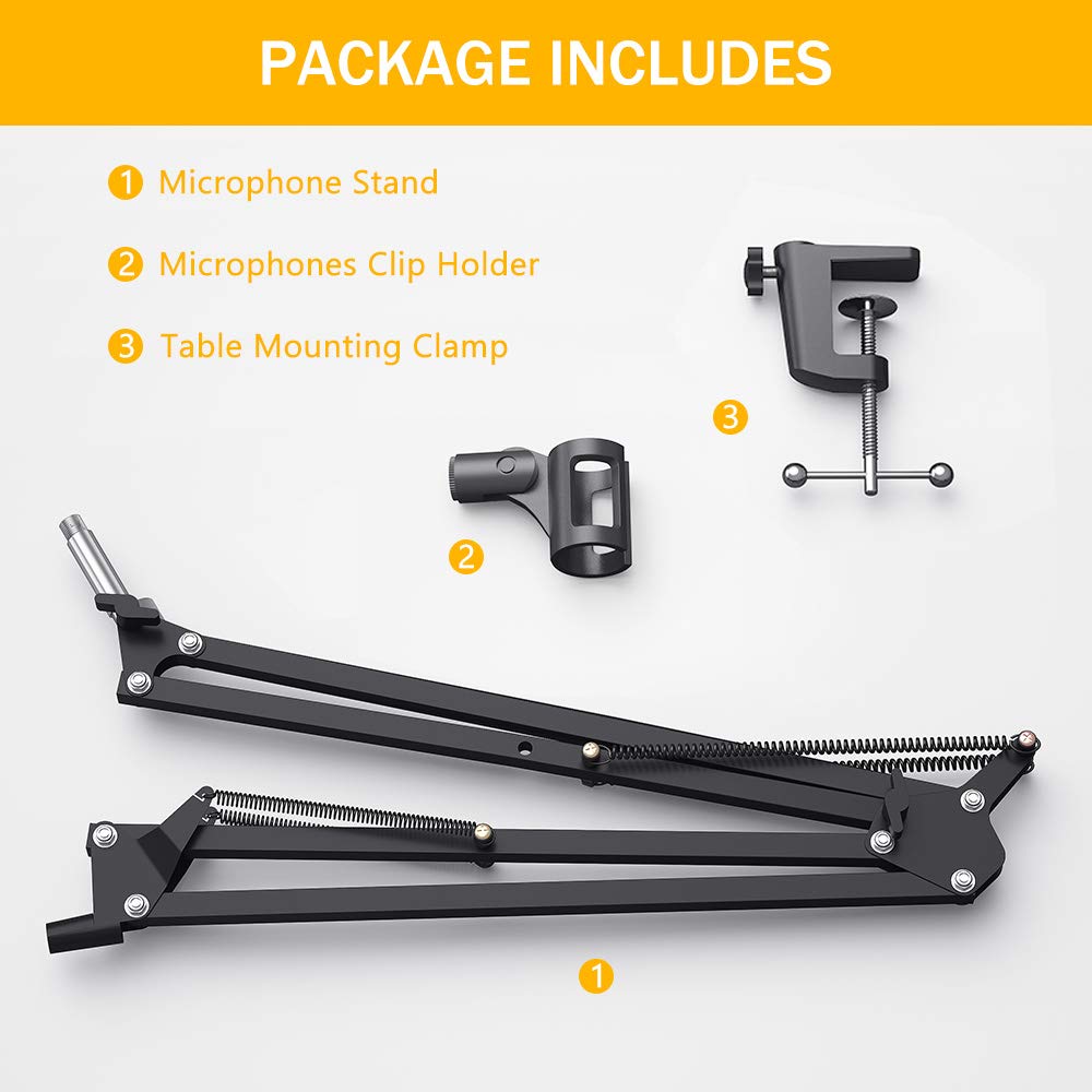 Maono AU-B01 Boom Arm with Microphone Suspension (Black) Maono AU-B01(Similar to Rode PSA-1)