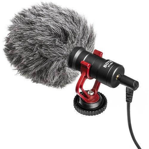 Boya BY-MM1 Universal Cardioid Microphone for Mobile Phone and DSLR Mirrorless Camera - Red Dot Photo