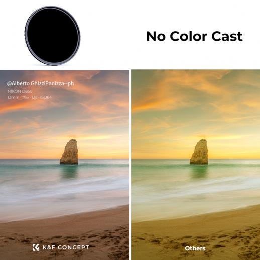 K&F Concept ND Filter ND1000 (10-Stops) Filter Fixed Neutral Density Filter Nano-X Series