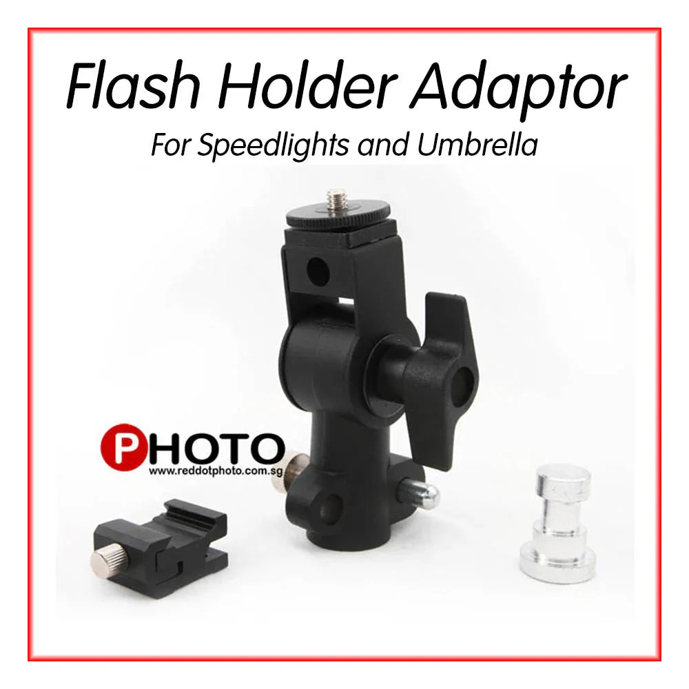 Chromage Adjustable Metal Flash Hot Shoe Umbrella Holder for Light Sta