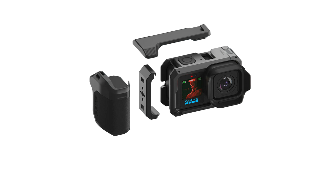 GoPro Mission 1 Action camera with Grip on a white background