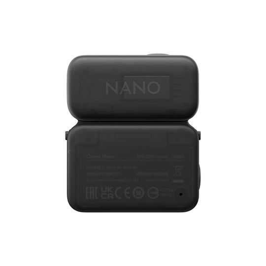 Back view of DJI Osmo Nano camera on white background