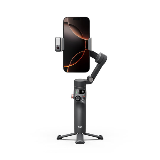 DJI Osmo Mobile 8 with smartphone on a white background