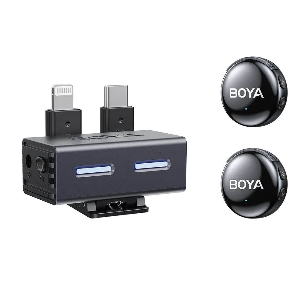 Boya Boyalink 3 AI-Powered 2-Person Wireless Microphone System for Cameras and Mobile Devices (2.4 G)