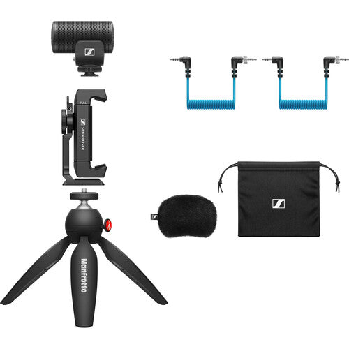 Sennheiser MKE 200 MKE200 Mobile Kit Ultracompact Camera-Mount Directional Microphone with Smartphone Recording Bundle