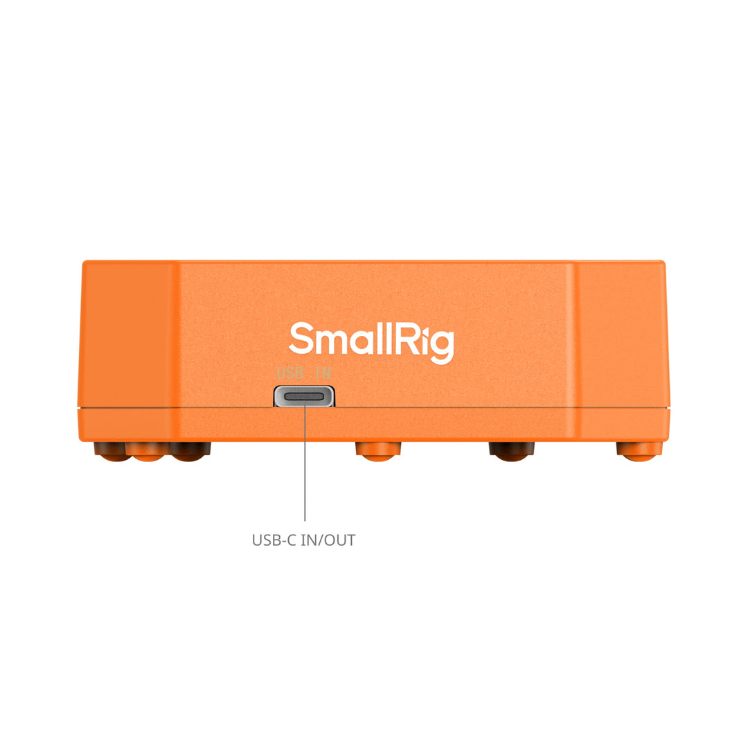 Orange device with 'SmallRig' branding and USB-C port on a white background