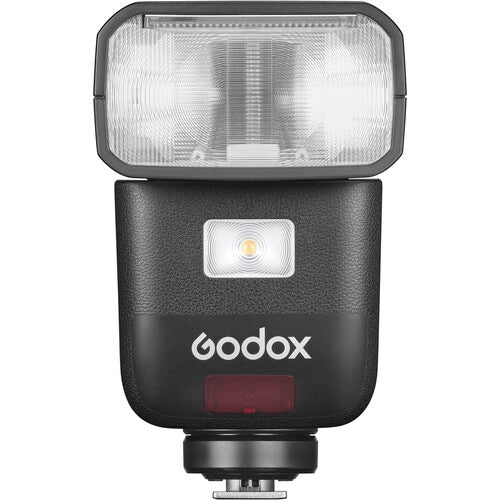Godox camera flash on a white background
