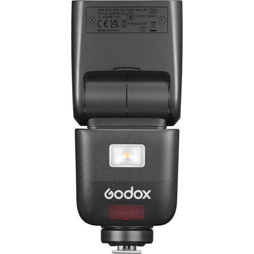 Godox camera flash on a white background