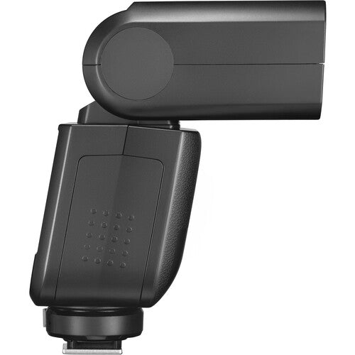 Godo Black camera flash on a white background