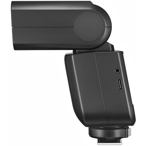 Godox Black camera flash unit on a white background