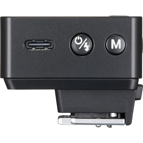 Black Godox iT20 camera flash unit with buttons and connector on a white background