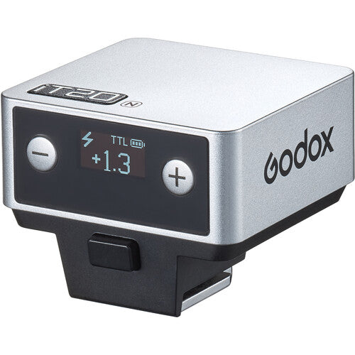 Godox camera flash receiver on a white background