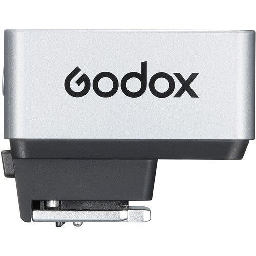Godox camera flash unit on a white background