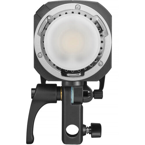 Studio light with adjustable arm on a white background