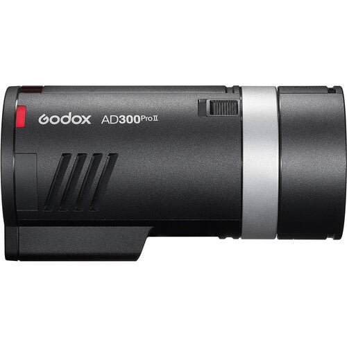 Side view of Godox AD300ProII on a white background
