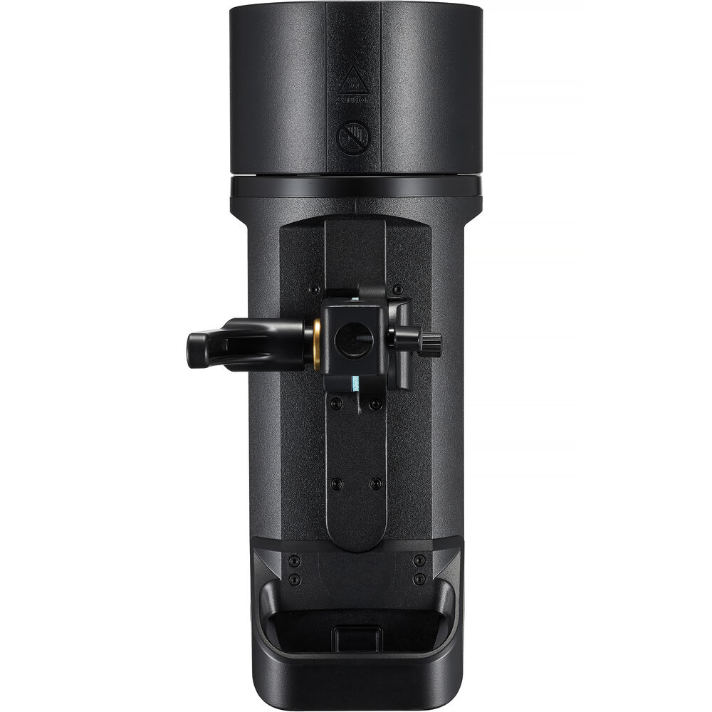 Black adjustable stand or holder on a white background