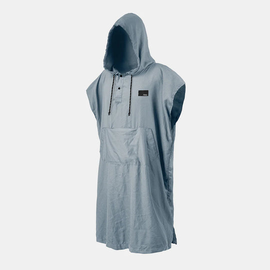 Light blue NanoDry Packable Towel Poncho on a white background