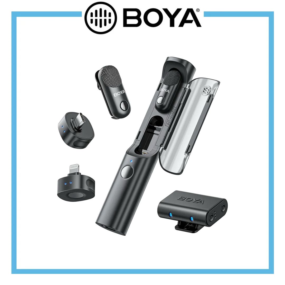 BOYA Magic wireless microphone system on a white background with BOYA logo.