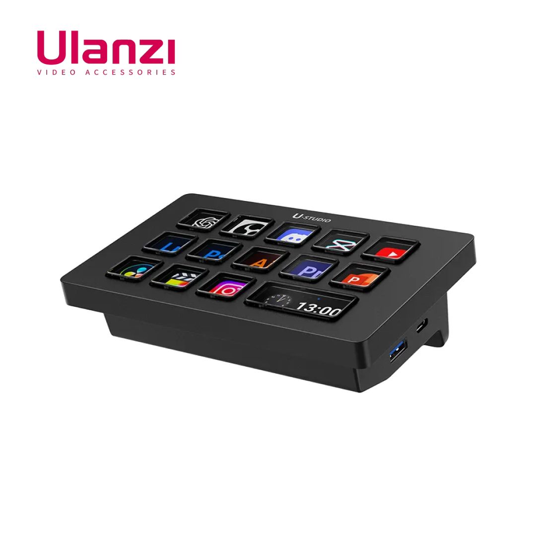 Black video control panel with Ulanzi logo on a white background