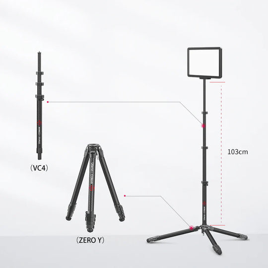 Ulanzi Coman Zero Y Professional Carbon Fibre Lightweight Travel Tripod