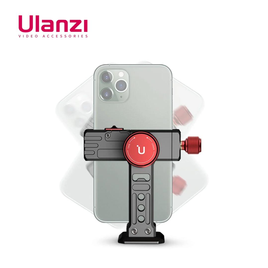 Phone holder with Ulanzi logo on a white background