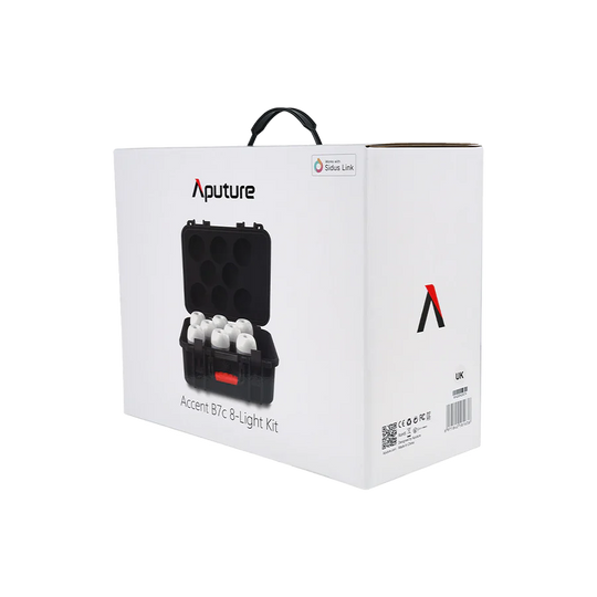 Aputure Accent B7C RGBWW LED 8 灯套件带充电盒