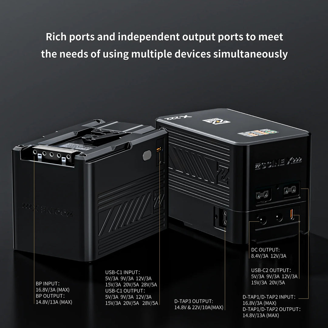 ZGCINE battery pack X222 on a white background