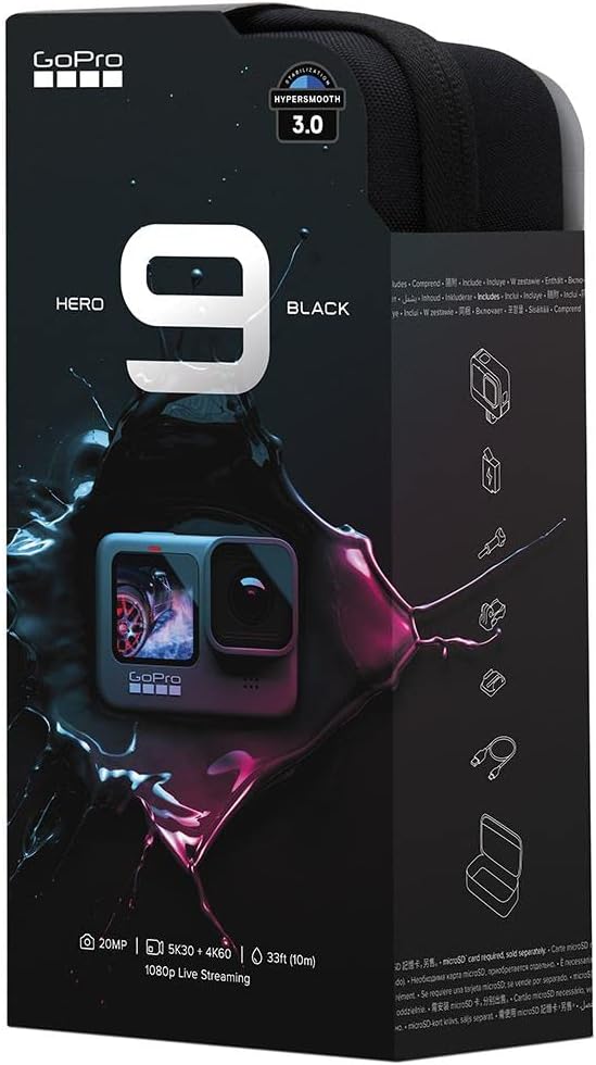 GoPro Hero Black Action Camera 5K Video, 20MP Photos