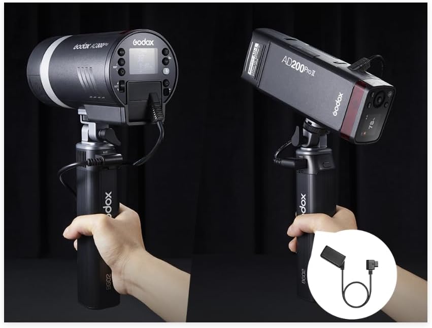 Godox camera flash equipment with accessories on a white background