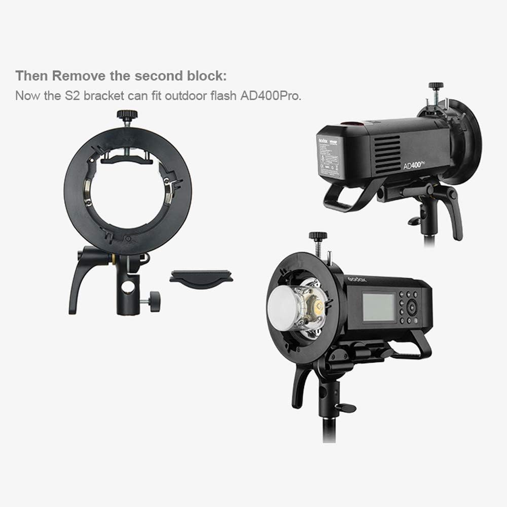Godox Speedlite Bracket S2 mount to Bowen adaptor