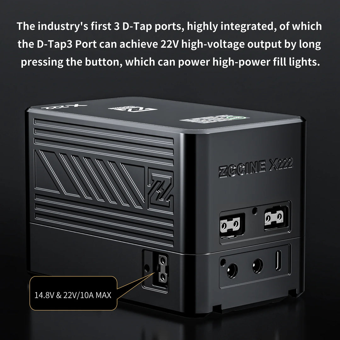 ZGCINE battery pack X222 on a white background