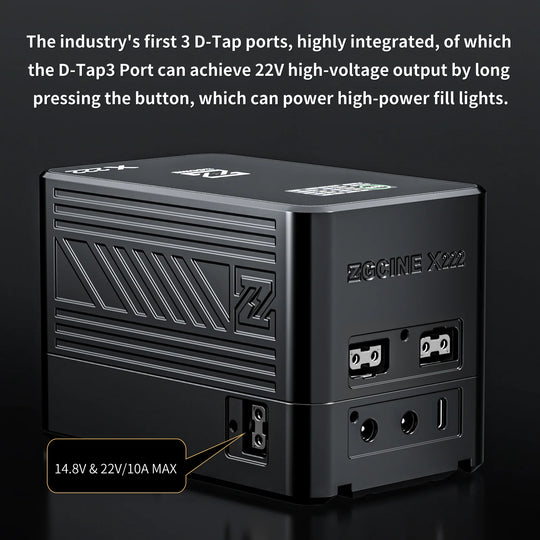 ZGCINE battery pack X222 on a white background