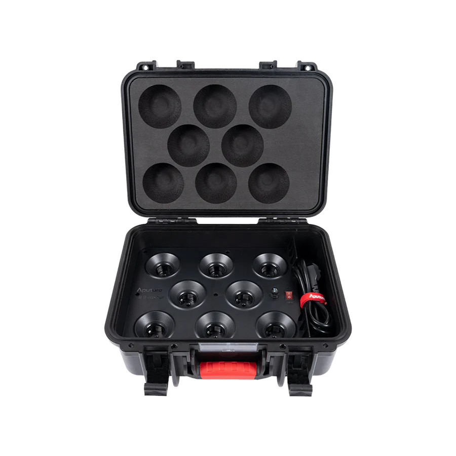 Aputure Accent B7C RGBWW LED 8 灯套件带充电盒