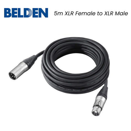 Belden Neutrik 音频电缆 5m XLR 母头到 XLR 公头 5m XLR 电缆平衡 3 针 XLR 麦克风跳线