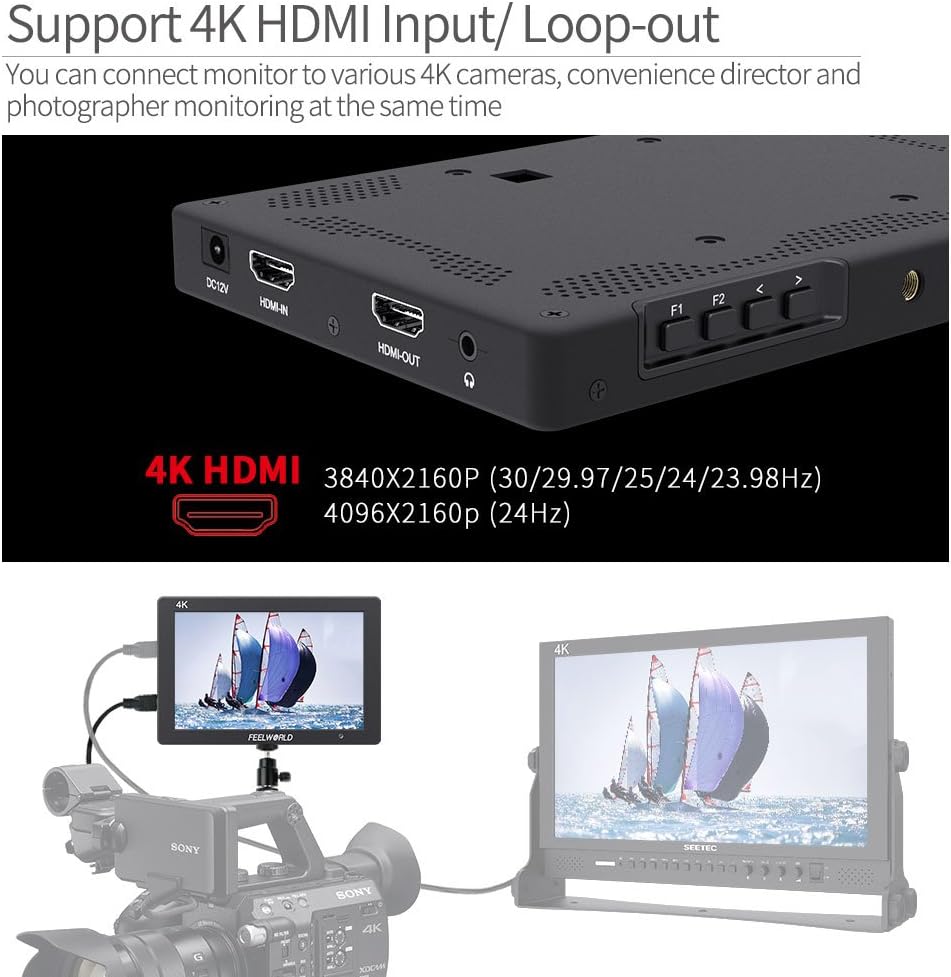 FeelWorld T7 Plus V2 7" IPS LCD On-Camera Monitor