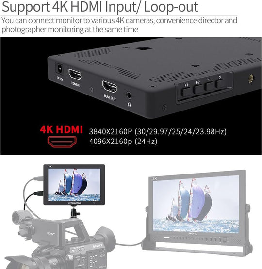 FeelWorld T7 Plus V2 7" IPS LCD On-Camera Monitor