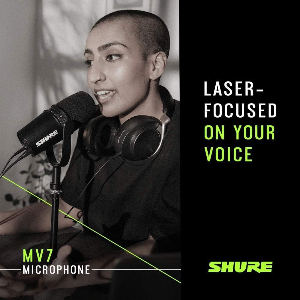 Shure MV7 USB/XLR all-rounder Podcast Musician Metal Microphone