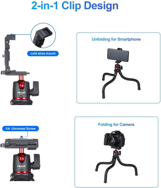 Ulanzi MT-11 MT 11 Multi-functional Gorilla-Style Portable Tripod for Camera & Smartphone Holder